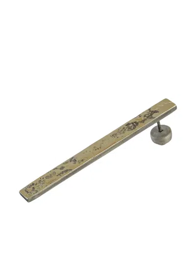Parts Of Four 18kt Yellow Gold Plate Earring In Brown