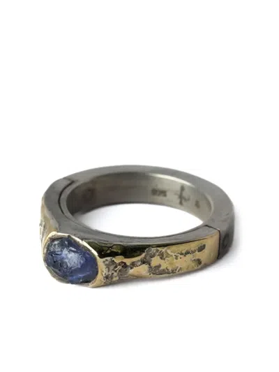 Parts Of Four 18kt Yellow Gold Sistema Tanzanite Ring In Silber