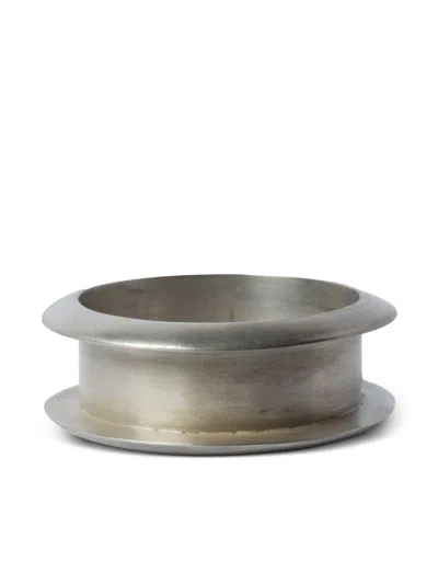 Parts Of Four 30mm Portal Acid-finish Bangle In Silver