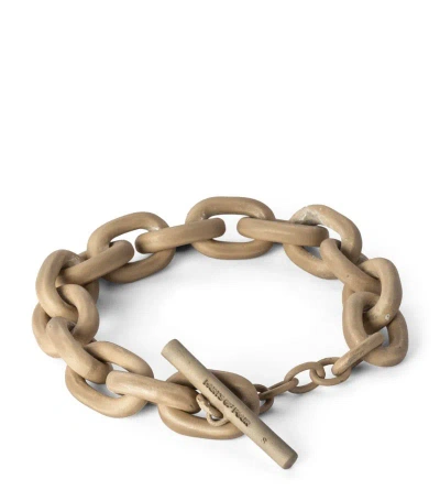 Parts Of Four Acid-treated Brass Toggle Chain Bracelet In Neutrals
