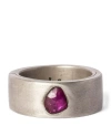 PARTS OF FOUR PARTS OF FOUR ACID-TREATED STERLING SILVER AND RUBY SISTEMA RING