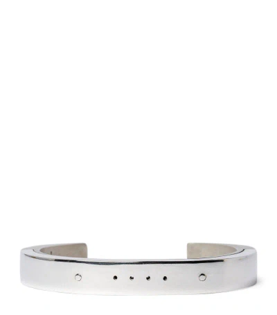 Parts Of Four Acid-treated Sterling Silver Sistema 4-hole Cuff Bracelet
