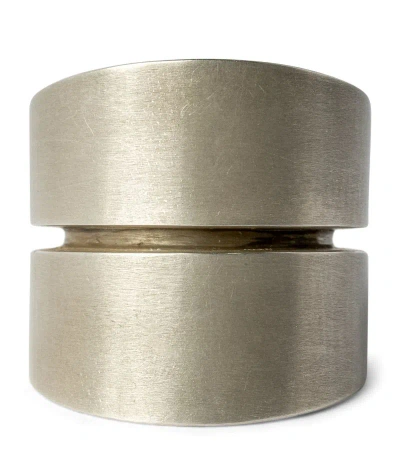 Parts Of Four Acid-treated Sterling Silver Thick Crevice Ring In Metallic