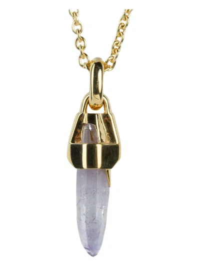 Parts Of Four Amethyst-point Necklace In Gold