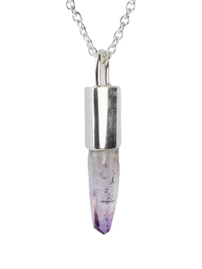 Parts Of Four Amethyst Sterling-silver Necklace
