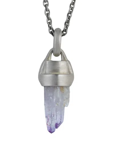 Parts Of Four Amethyst Sterling-silver Necklace In Metallic