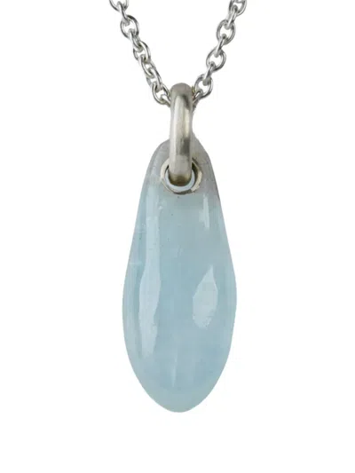 Parts Of Four Aquamarine Teardrop Necklace In Metallic