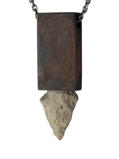Parts Of Four Arrowhead Amulet Cuboid (dr+da+arw) Necklace In Brown