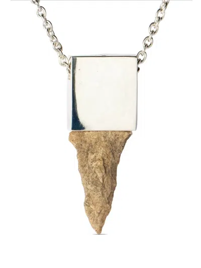 Parts Of Four Arrowhead Amulet Necklace In Silver