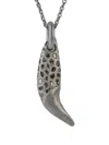 Parts Of Four Bear-tooth Pavé Necklace In Metallic