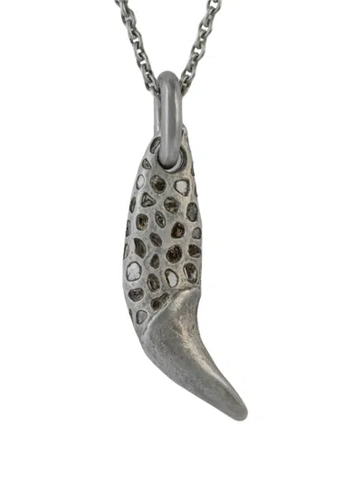 Parts Of Four Bear-tooth Pavé Necklace In Metallic