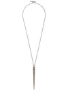 Parts Of Four Large Spike Pendant Necklace In Dirty Sterling