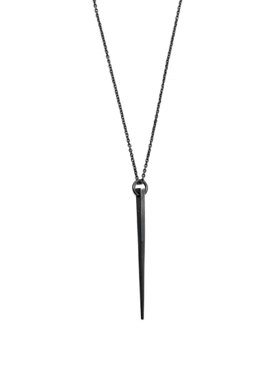 Parts Of Four Big Spike Necklace In Silver