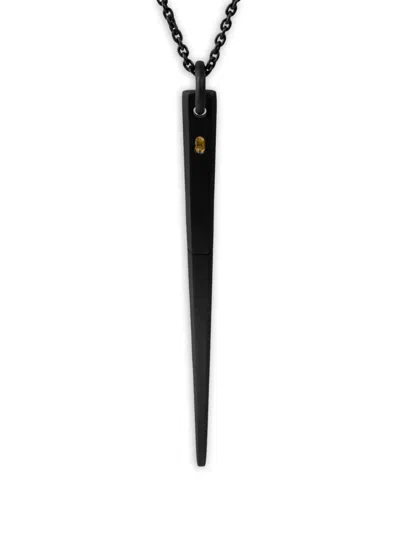 Parts Of Four Big Spike Saphire Necklace In Black