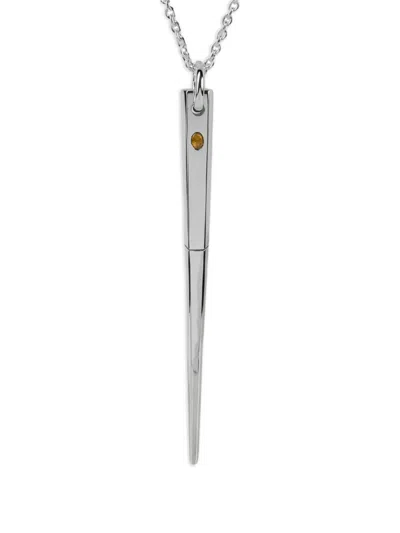 Parts Of Four Big Spike Halskette Mit Saphir In Gray