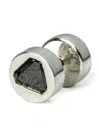 Parts Of Four Black Diamond-encrusted Stud Earring In Silver