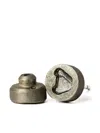 Parts Of Four Black Diamond-encrusted Stud Earring In Silver