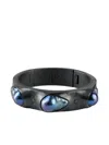Parts Of Four Black Pearl-embellished Bracelet In Black