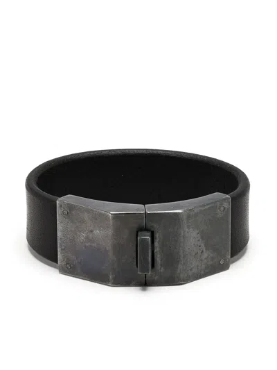 Parts Of Four Box Lock Bracelet In Schwarz