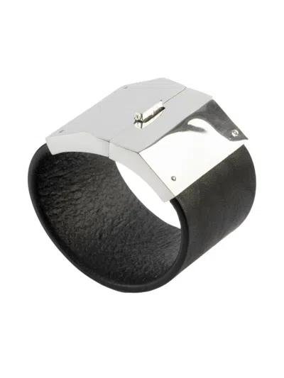 Parts Of Four Box Lock Sterling Silver Bracelet In Metallic