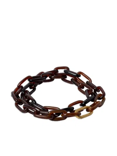 Parts Of Four Chain Necklace In Black