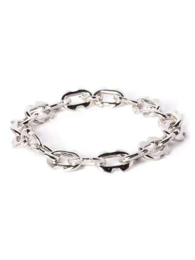 Parts Of Four Cable-chain Link Polished-finish Necklace In Polished Sterling Silevr