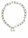 Parts Of Four Charm Chain Choker Necklace In Grey