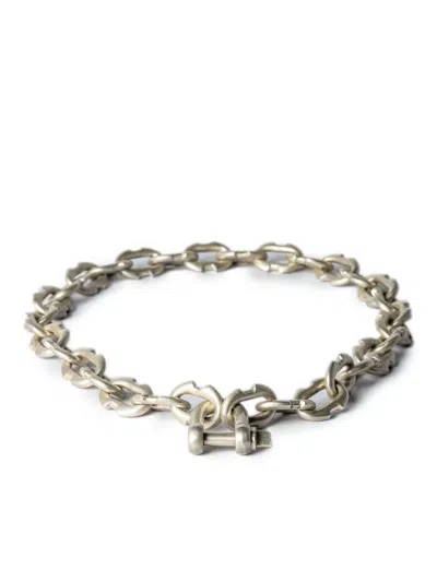 Parts Of Four Charm Chain Choker Necklace In Silver