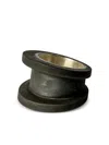 Parts Of Four Chasm Bronze Ring In Black