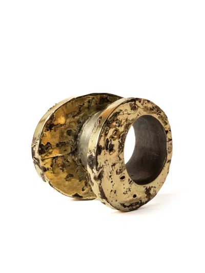 Parts Of Four Chasm Distressed Ring In Gold