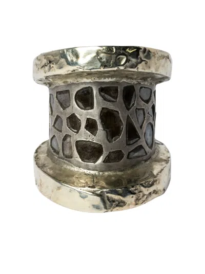 Parts Of Four Chasm V2 Diamond Ring In Metallic