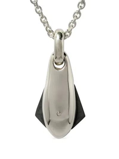Parts Of Four Chrysalis Statement-pendant Necklace In Polished Sterling Silver