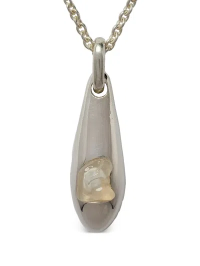 Parts Of Four Chrysalis Pendant Necklace In Silver