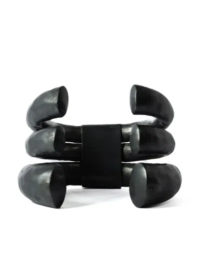 Parts Of Four Claw Cuff Bracelet In Black