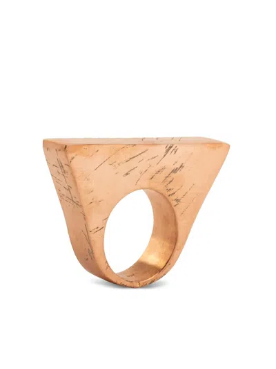 Parts Of Four Crescent Bridge Gold-plated Ring In Pink