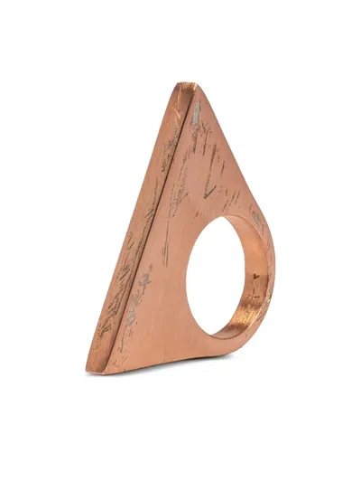 Parts Of Four Crescent Bridge Gold-plated Ring In Pink