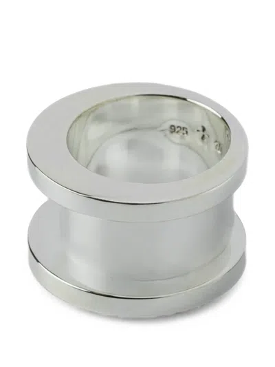 Parts Of Four Crescent Channel Ring In Metallic