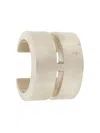 Parts Of Four Crescent Crevice Cuff In Silver