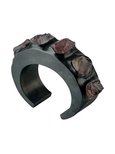 Parts Of Four Crescent Cuff Bracelet In Black