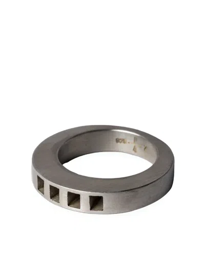 Parts Of Four Crescent Cut-out Ring In Silver