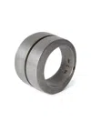 Parts Of Four Crevice Brushed Ring In Silver