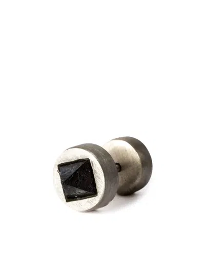 Parts Of Four Crystal-pyramid Stud Earring In Silver