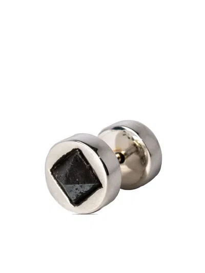 Parts Of Four Crystal-pyramid Stud Earring In Silver