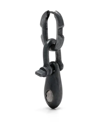 Parts Of Four Diamond-encrusted Draped Earring In Black