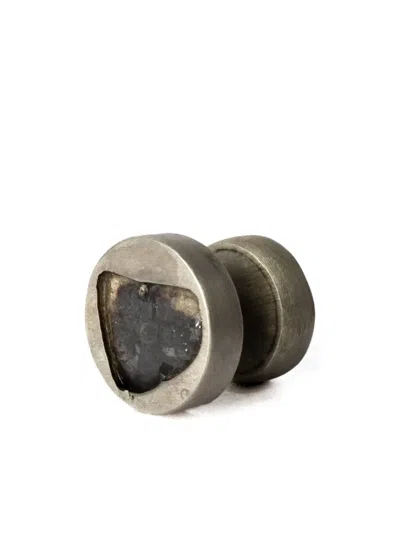 Parts Of Four Diamond-encrusted Sterling Silver Stud Earring