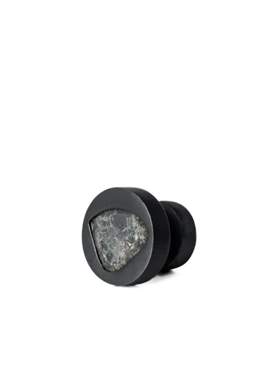 Parts Of Four Diamond-encrusted Stud Earring In Black