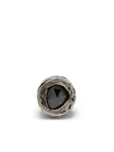 Parts Of Four Diamond Stud Single Earring In Silver