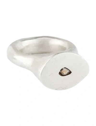 Pre-owned Parts Of Four Diamond Tall Roman Ring In Multi