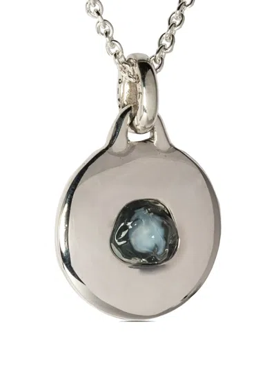 Parts Of Four Disk Pendant Necklace In Silver