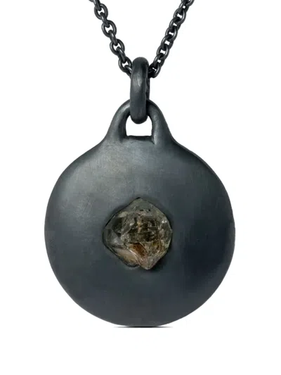 Parts Of Four Disk Quartz Pendant Necklace In Black